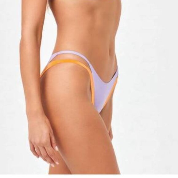 NWT | L*Space x Revolve Billie Bottom Bitsy Orange & Purple Large $92 - Picture 2 of 5